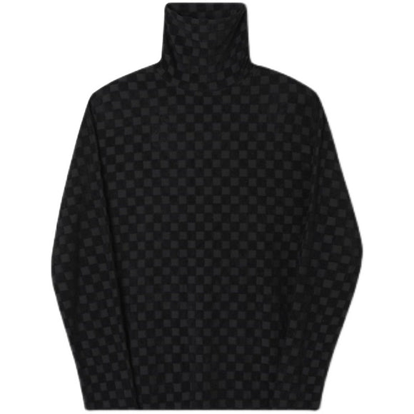 Polera Cuello Alto Jacquard a Cuadros para Hombre