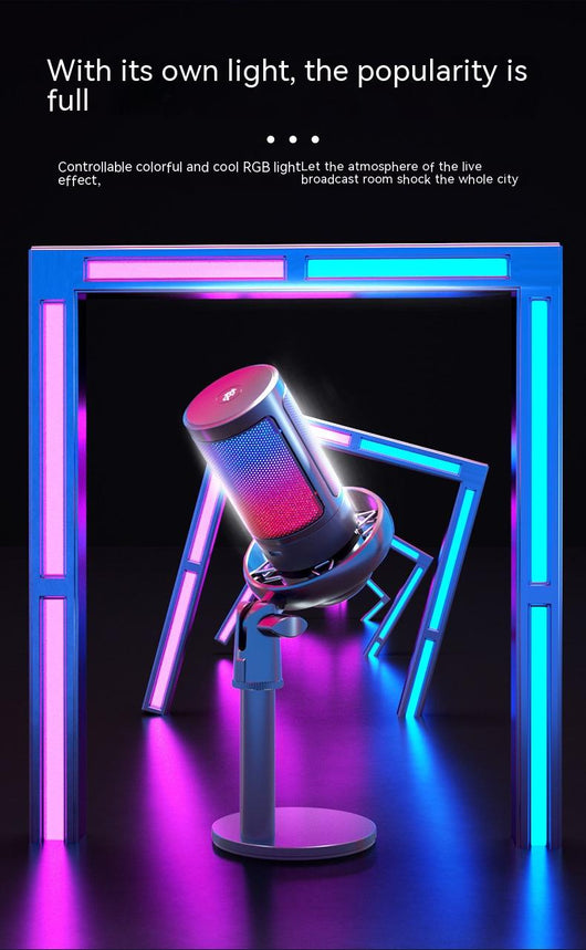 Micrófono Condensador RGB para Transmisión en Vivo - Image 11