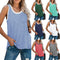Chaleco Liso sin Mangas con Cuello Alto Combinado