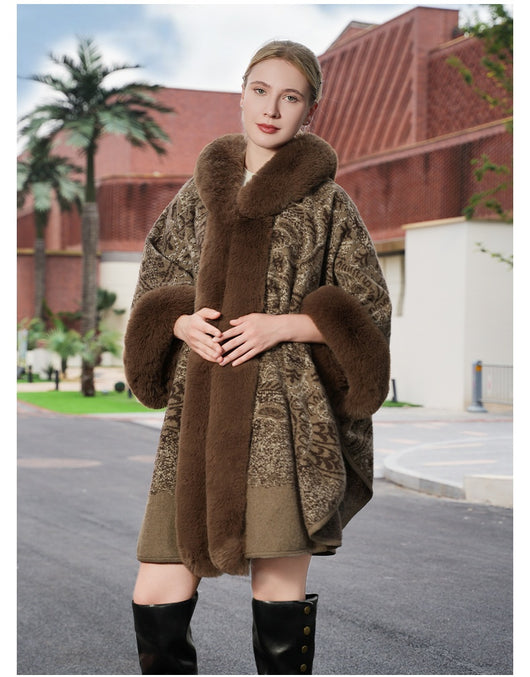 Capa de Abrigo Tejida en Pelaje Sintético para Mujer - Calidez y Elegancia - Image 10