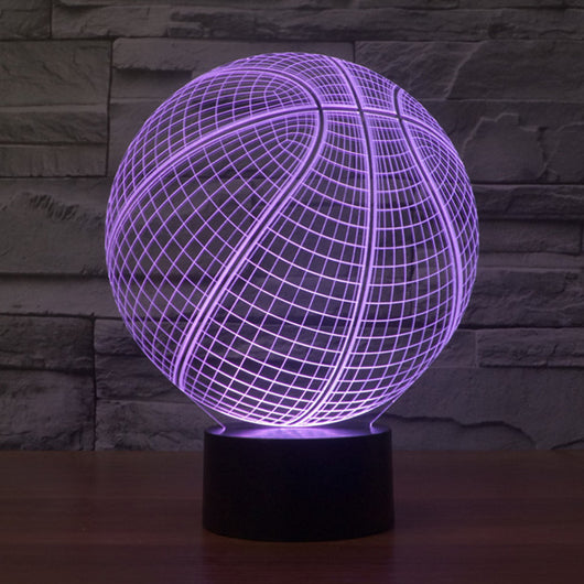 Lámpara 3D de Baloncesto con Ilusión Óptica y Luces Coloridas - Image 12