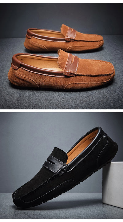 Mocasín de Cuero con Detalles en Contraste - Zapatos Versátiles para Hombre - Image 26