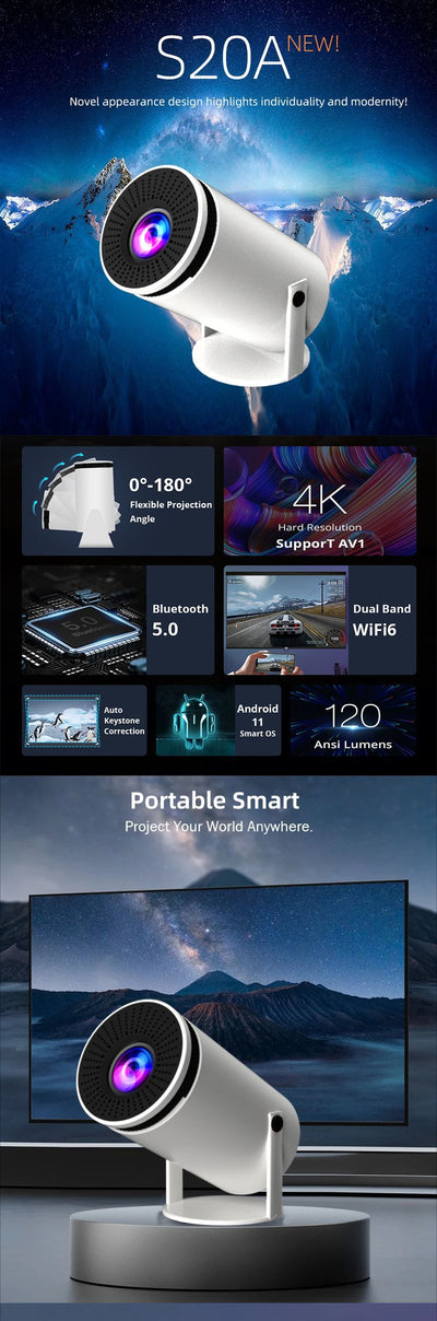 Pantalla de Proyección Inteligente Hy300 HD con Montaje Automático - Image 10