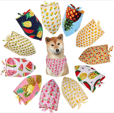Pañuelo Bandana Absorbente para Mascotas con Diseño Frutal