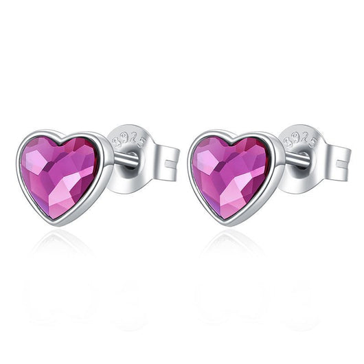 Aretes de Plata Esterlina con Cristales Austriacos - Oro Rosa y Blanco 18K - Image 14