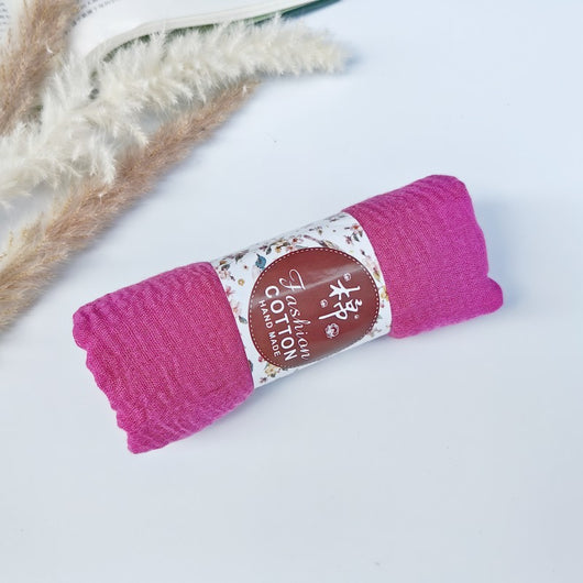 Pañuelo de Algodón y Lino Arrugado Monocromático - Image 5