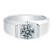 Simple Sterling Plateado Moissanite Men's Ring Collectionng 2 Estilo number 8