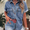 Camisa Casual Multiboton Entallada para Mujer