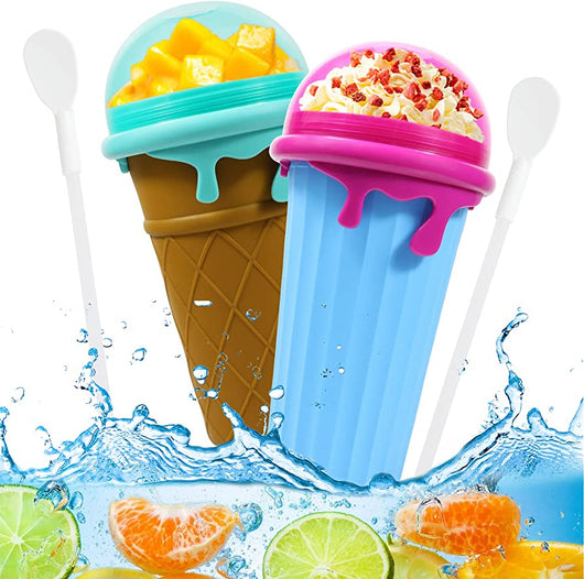 Vaso Slushy de 500ml con Congelador Rápido – Máquina Casera de Bebidas Heladas