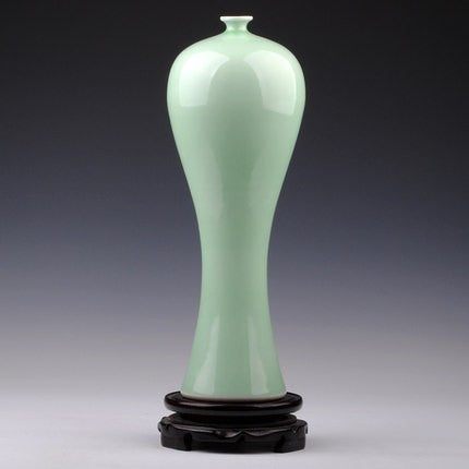 Botella de Porcelana Antigua China con Acabado Agrietado Decorativo