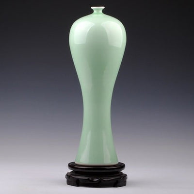 Botella de Porcelana Antigua China con Acabado Agrietado Decorativo