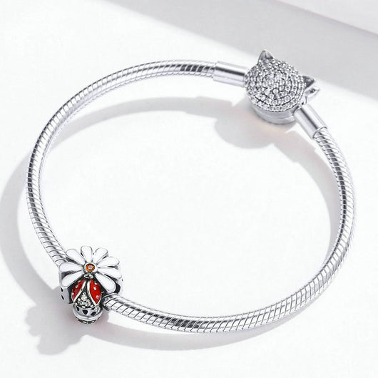 Abalorios de Plata Esterlina Mariquita Siete Estrellas S925 para Pulseras - Image 7