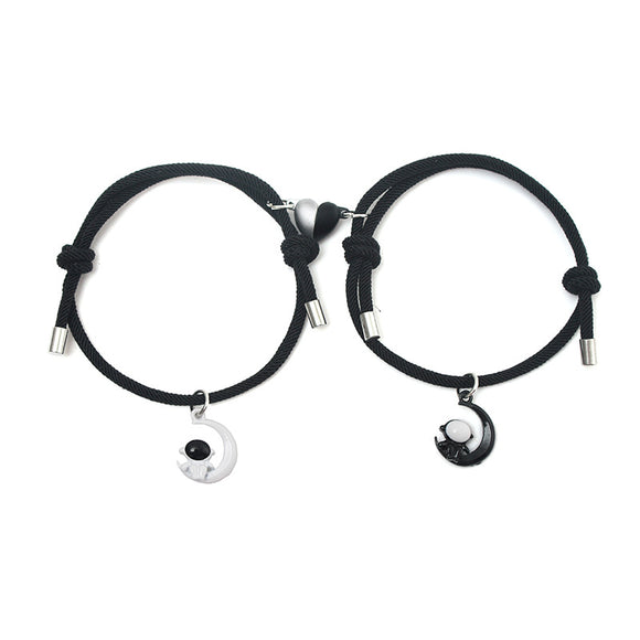 Pulsera de Pareja Astronauta Imán del Amor