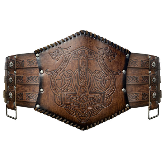 Cinturón Ancho Estilo Vikingo Nórdico con Relieve - Image 6