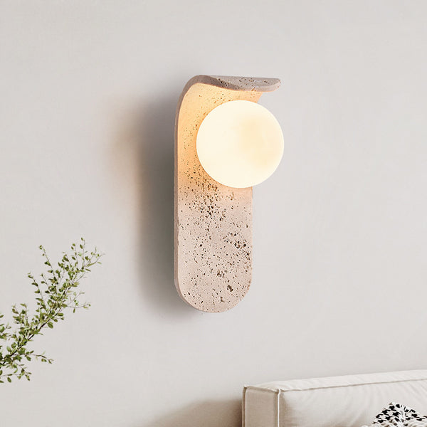 Lámpara de Pared Estilo Piedra Cave para Mesita de Noche