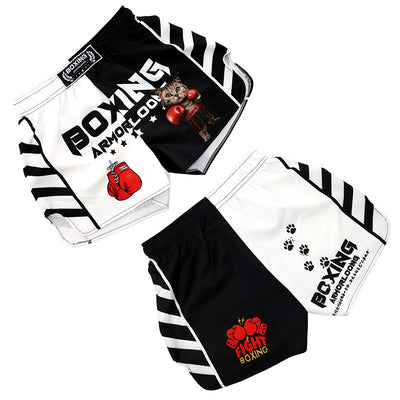 Shorts de Boxeo y MMA con Diseño de Gato Luchador - Image 8