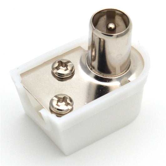 Pack 10 Adaptadores PAL Macho a Conector PAL 90° - Convertidor CATV Blanco - Image 6