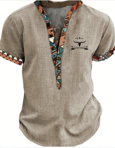 Playera Estampada 3D Estilo Europeo Americano con Botones para Jóvenes - Image 13