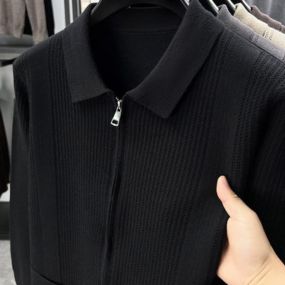 Cardigan Tejido con Cierre para Hombre - Abrigo Casual Elegante - Image 12
