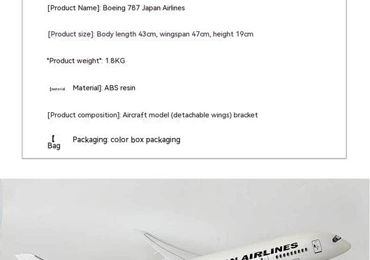 Modelo Decorativo Boeing 787 Edición Japonesa - Image 12