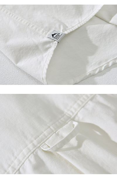Camisa de Trabajo Minimalista Retro de Manga Larga para Hombre - Image 14