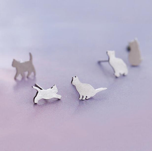 Aretes de Gato Travieso Elfo en Plata de Ley - Image 10