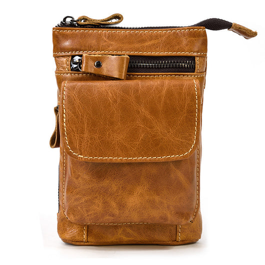 Bolsa de Cuero Crazy Horse para Hombre - Bandolera Cruzada Vintage - Image 6