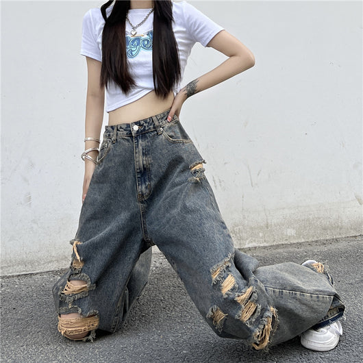 Jeans Rotos Estilo Harajuku para la Calle - Image 9