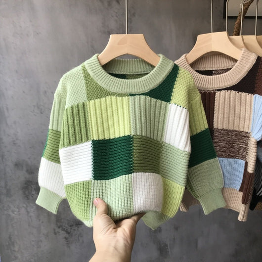 Suéter Grueso Tejido para Niños - Playera Base Holgada - Image 8