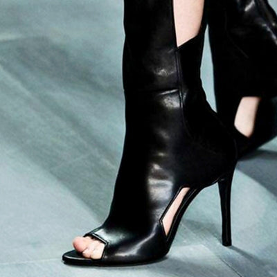 Botas Mujer Tacón Alto Punta Abierta - Image 4