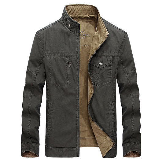 Chaqueta de Cuello Mao para Hombre sin Capucha - Image 3
