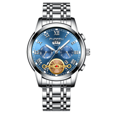 Reloj Multifunción Tourbillon Acero Inoxidable con Banda de Acero - Image 19