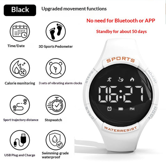 Pulsera Deportiva Inteligente con Pantalla Táctil - Monitor de Frecuencia Cardíaca y Podómetro - Image 4