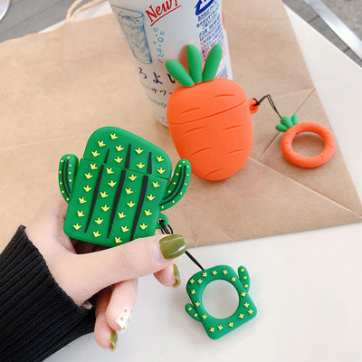 Fundas de Silicona para AirPods - Diseño Cactus y Zanahoria Verano - Image 14