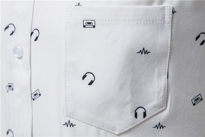 Camisa Estampada Blanca para Hombre - Diseño Moderno y Versátil - Image 6