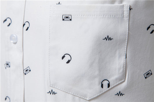 Camisa Estampada Blanca para Hombre - Diseño Moderno y Versátil - Image 6