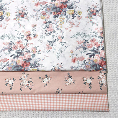 Tela de Algodón Twill con Estampado de Peonías y Rosas para Ropa de Cama y Hogar - Image 11