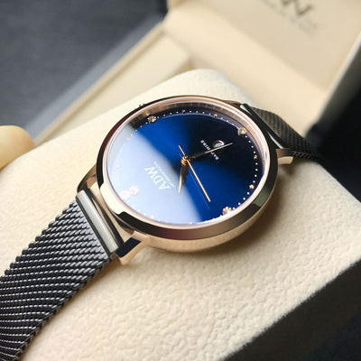 Reloj de Cuarzo Elegante Oro Rosa para Mujer