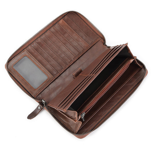 Billetera de Cuero Genuino para Hombre Gran Capacidad Multifuncional - Image 4