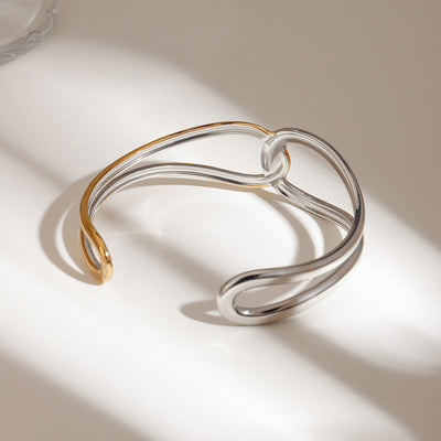 Brazalete Noria Bicolor en Oro - Image 4