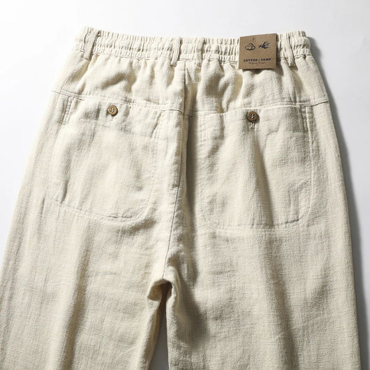 Pantalones Capri de Lino y Algodón Transpirables - Estilo Casual - Image 10