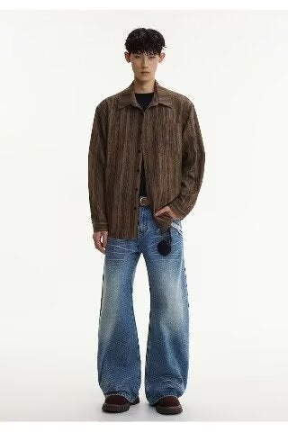 Chaqueta Casual Holgada Retro para Hombre - Estilo Vintage Moderno - Image 19