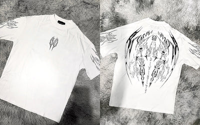 Playera Holgada de Algodón Talla Grande Estilo Oscuro - Image 9