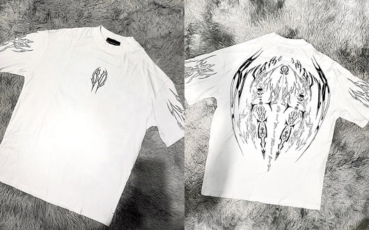 Playera Holgada de Algodón Talla Grande Estilo Oscuro - Image 9