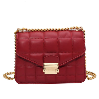 Bolso de Hombro Diagonal Texturizado Invierno con Cuadros Pequeños - Image 12