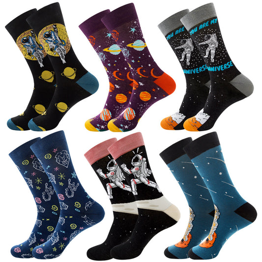 Calcetines Estampado Constelaciones Planeta - Diseño Cómico Unisex