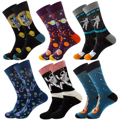 Calcetines Estampado Constelaciones Planeta - Diseño Cómico Unisex