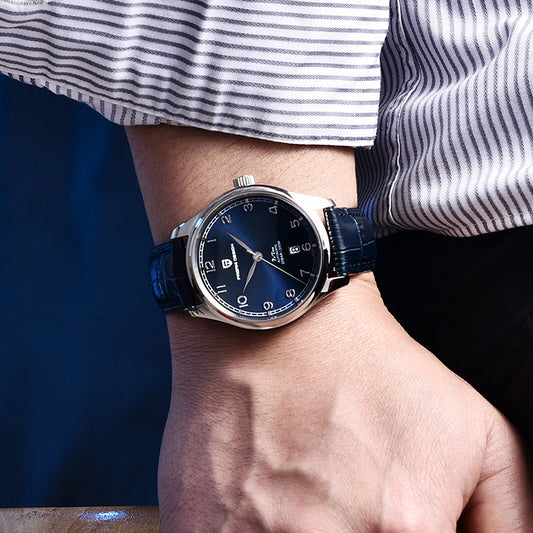 Reloj Mecánico para Hombre con Hebilla de Pasador y Calendario