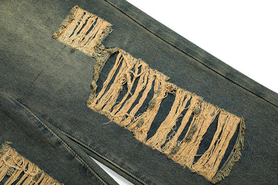 Jeans Rotos Vintage con Parches para Hombre - Diseño Nicho - Image 9