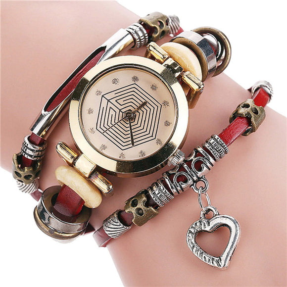 Reloj de Pulsera Retro Vintage para Mujer con Movimiento de Cuarzo